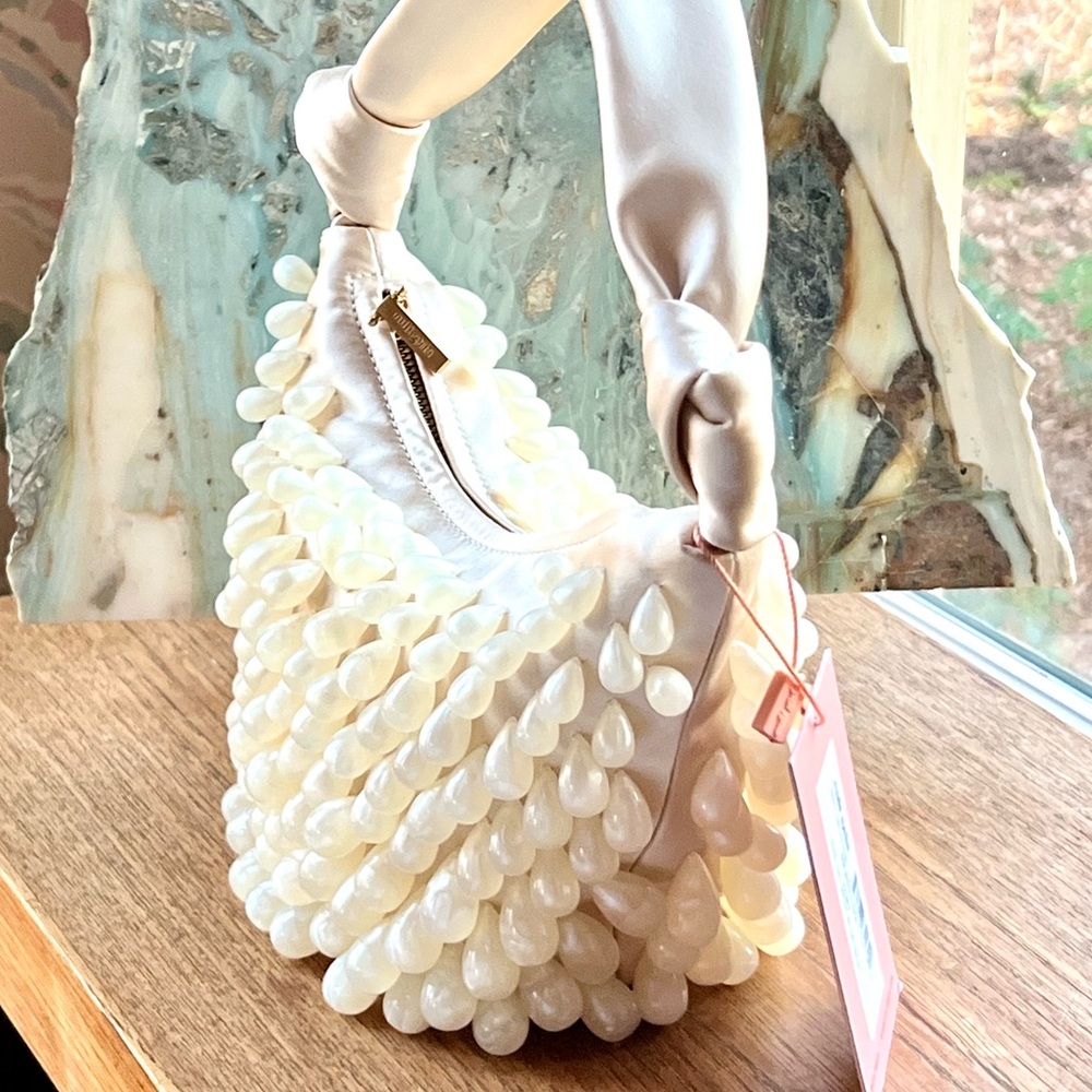 🌺🎉HP🌺 NWT Cult Gaia Gia Satin Shoulder Bag Ivory - Picture 7 of 16